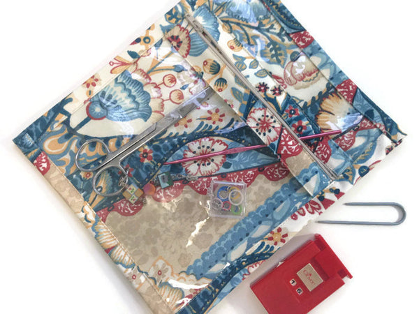Accessory Bag Blue Floral Print - Buttermilk Cottage