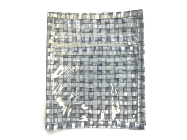 Accessory Bag in Gray Grid - Buttermilk Cottage