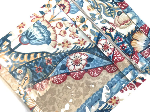 Accessory Bag Blue Floral Print - Buttermilk Cottage
