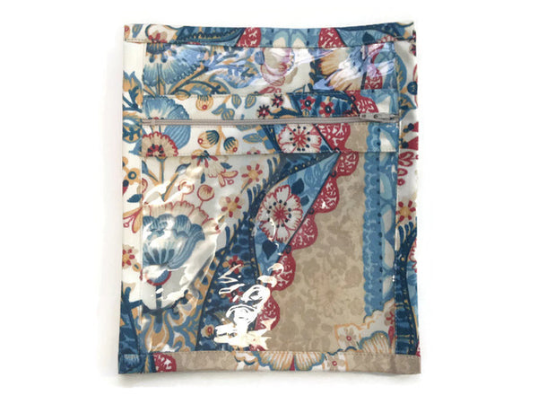 Accessory Bag Blue Floral Print - Buttermilk Cottage