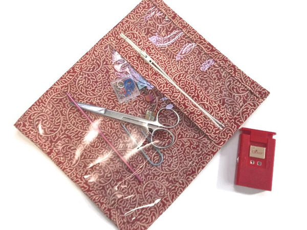 Accessory Bag Red Swirls - Buttermilk Cottage