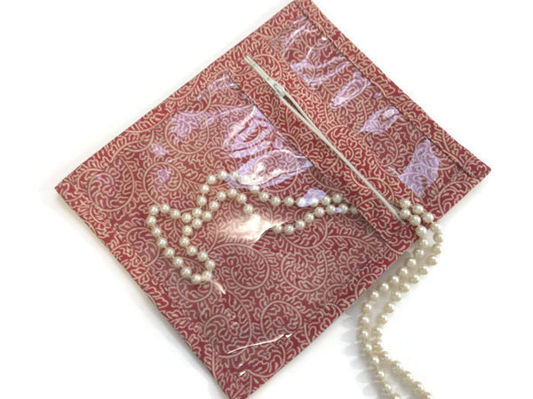 Accessory Bag Red Swirls - Buttermilk Cottage