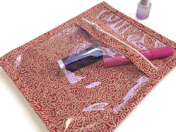Accessory Bag Red Swirls - Buttermilk Cottage