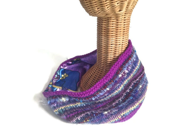 Reversible Cowl Graphic Print Purple - Buttermilk Cottage