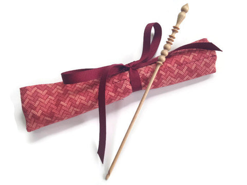 Crochet Hooks for Knitters Red Woven Motif - Buttermilk Cottage - 1