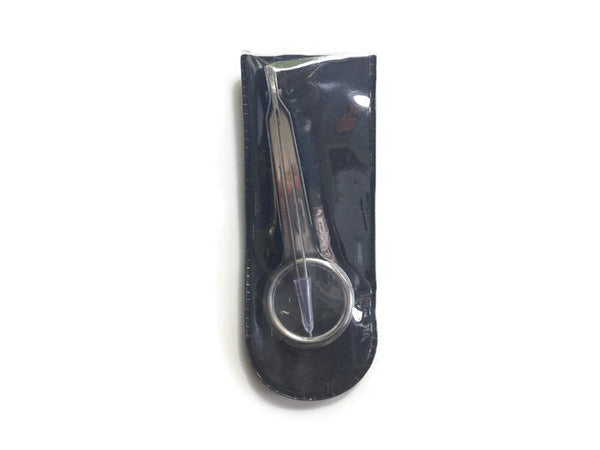 Folding Tweezers Magnifying Glass Stainless Steel Pointed Vinyl Case - Buttermilk Cottage