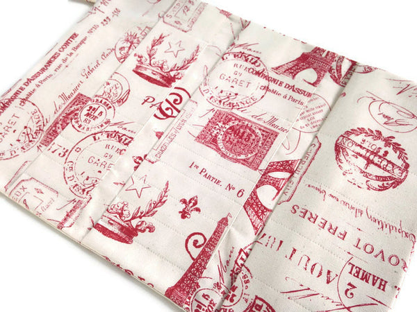 Hanging DPN Organizer Red French Icon Fabric - Buttermilk Cottage