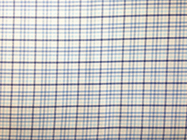 Fabric Woven Blue Plaid - Buttermilk Cottage