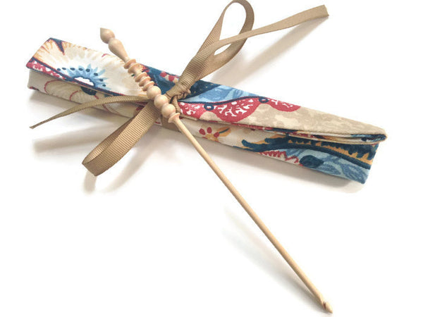Crochet Hooks for Knitters Blue Ribbon Floral - Buttermilk Cottage