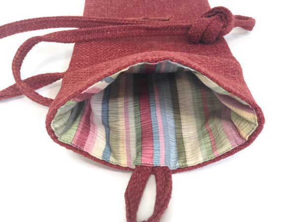 Tag Along Bag Red Woven - Buttermilk Cottage