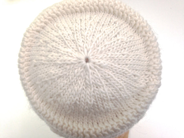 Cloche Celtic Cable Hat Winter White - Buttermilk Cottage - 5
