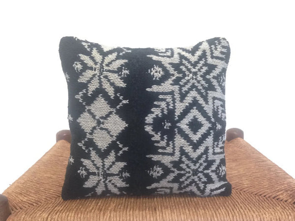 Sweater Pillow Set Black Snowflake - Buttermilk Cottage
