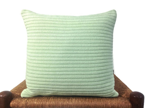 Sweater Pillow Set Pale Green Cable - Buttermilk Cottage