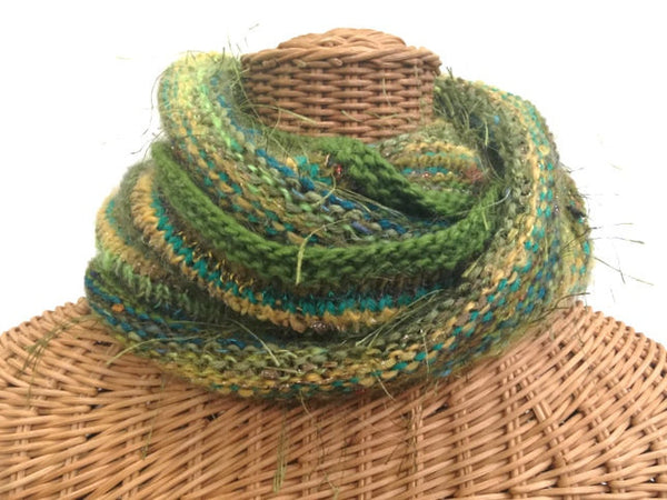 Infinity Scarf Green FUSION - Buttermilk Cottage