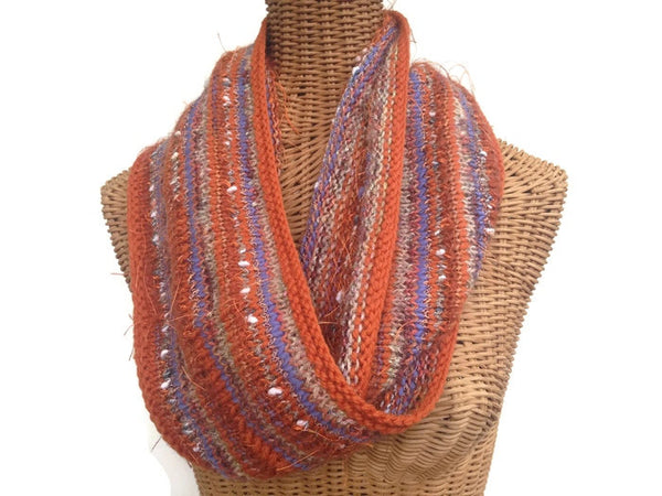 Infinity Scarf Orange FUSION - Buttermilk Cottage