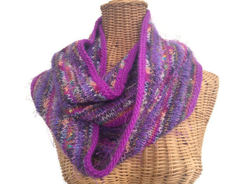 Infinity Scarf Purple FUSION - Buttermilk Cottage - 1