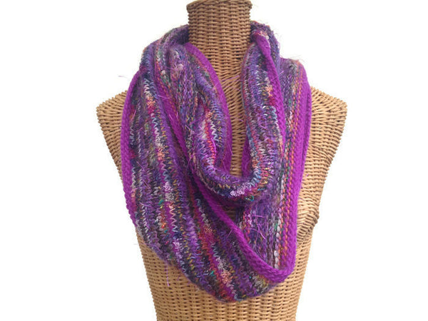 Infinity Scarf Purple FUSION - Buttermilk Cottage - 2