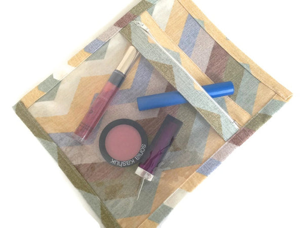 Accessory Bag Yellow Chevron - Buttermilk Cottage - 4