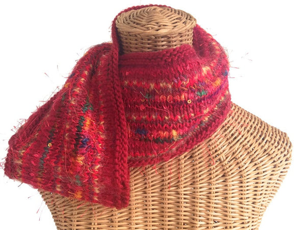 Infinity Scarf Red FUSION - Buttermilk Cottage - 3