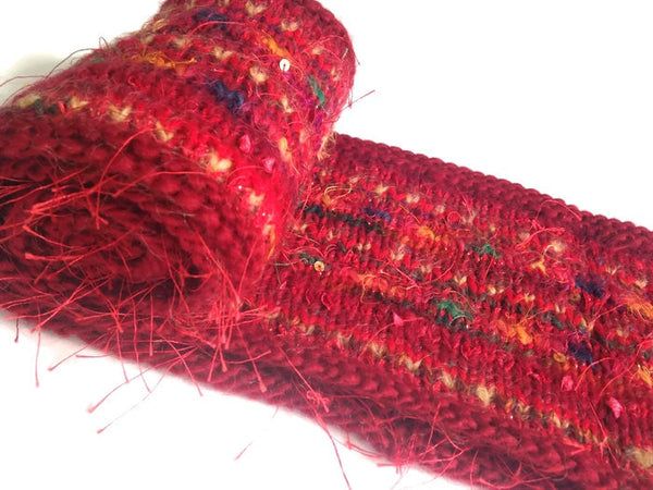 Infinity Scarf Red FUSION - Buttermilk Cottage - 5