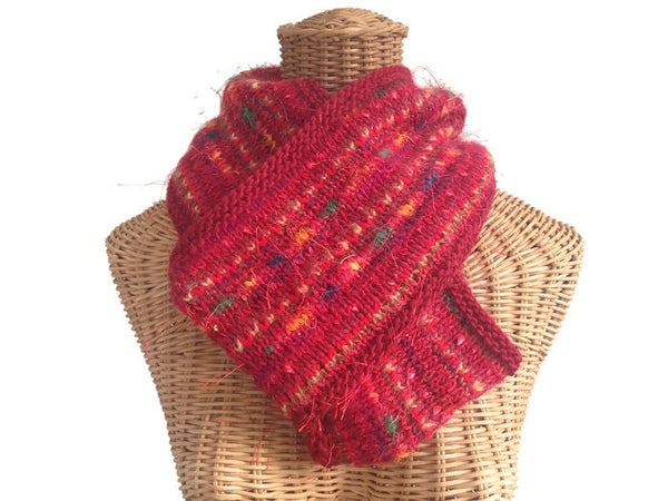 Infinity Scarf Red FUSION - Buttermilk Cottage - 2