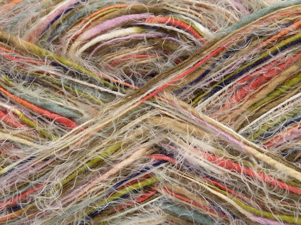 Yarn ICE Zinnia White Khaki Salmon - Buttermilk Cottage - 2