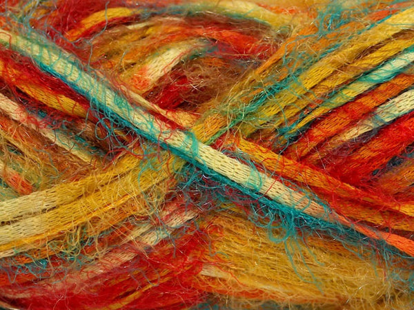 Yarn ICE Vitech  Yellow Turquoise Orange Khaki - Buttermilk Cottage - 2