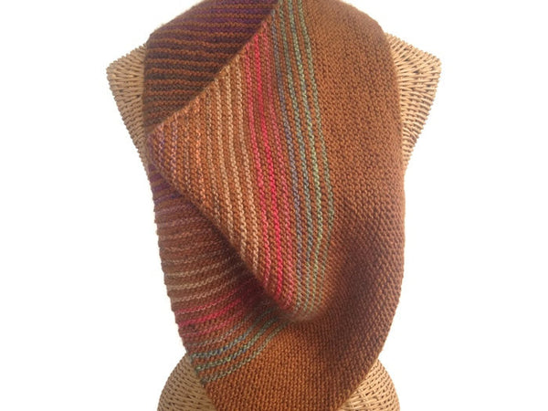 Triangular Shawl Scarf Wool Brown - Buttermilk Cottage - 4