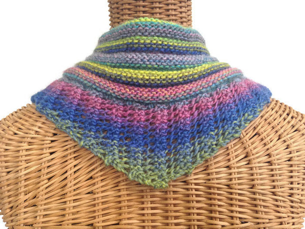 Lacy  Knit Scarf Multicolored - Buttermilk Cottage