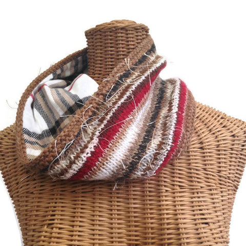 Reversible Cowl Plaid Cashmere - Buttermilk Cottage