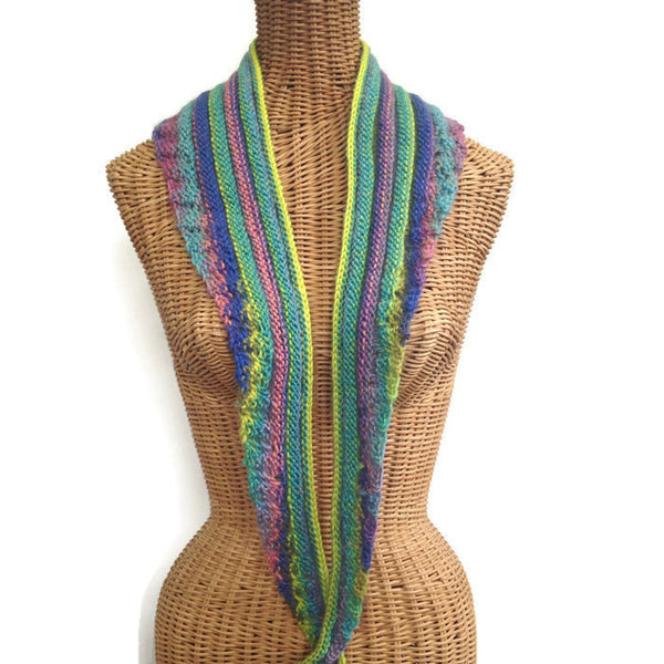 Lacy  Knit Scarf Multicolored - Buttermilk Cottage