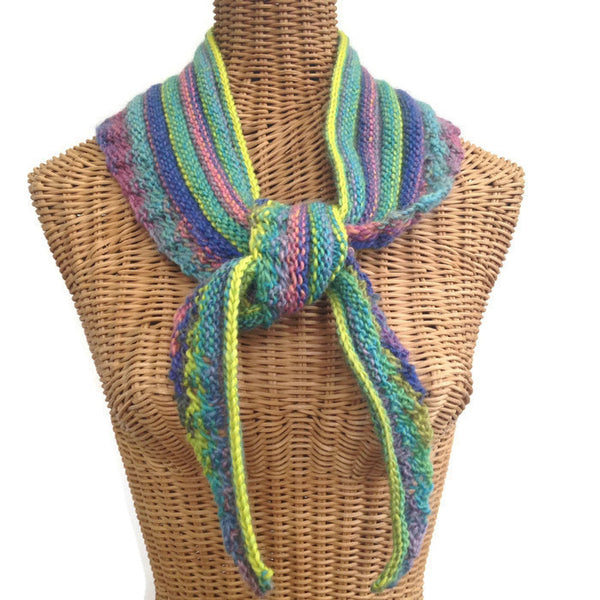 Lacy  Knit Scarf Multicolored - Buttermilk Cottage